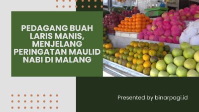 Ilustrasi penjual buah di Kota Malang.