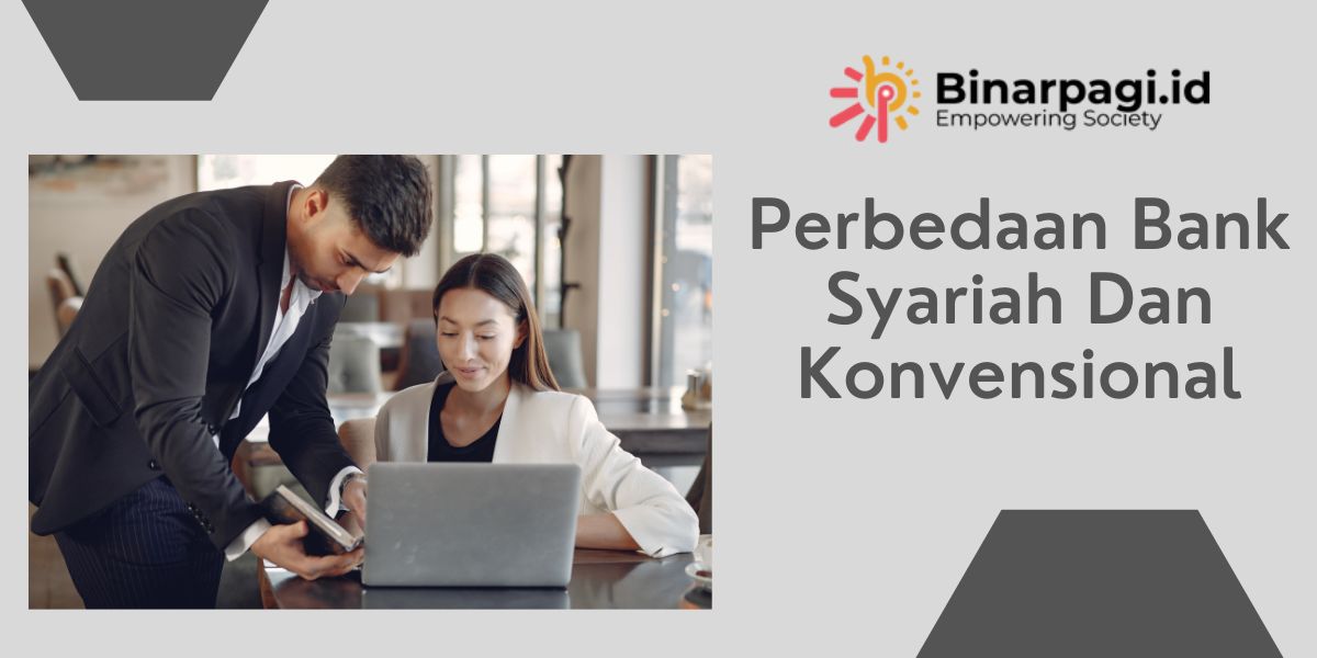 Ilustrasi perbedaan bank syariah dan bank konvensional.