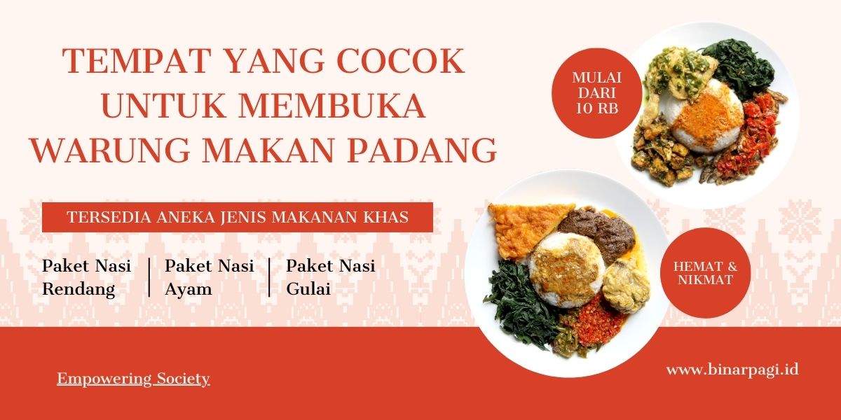 Ilustrasi lokasi membuka bisnis Nasi Padang.