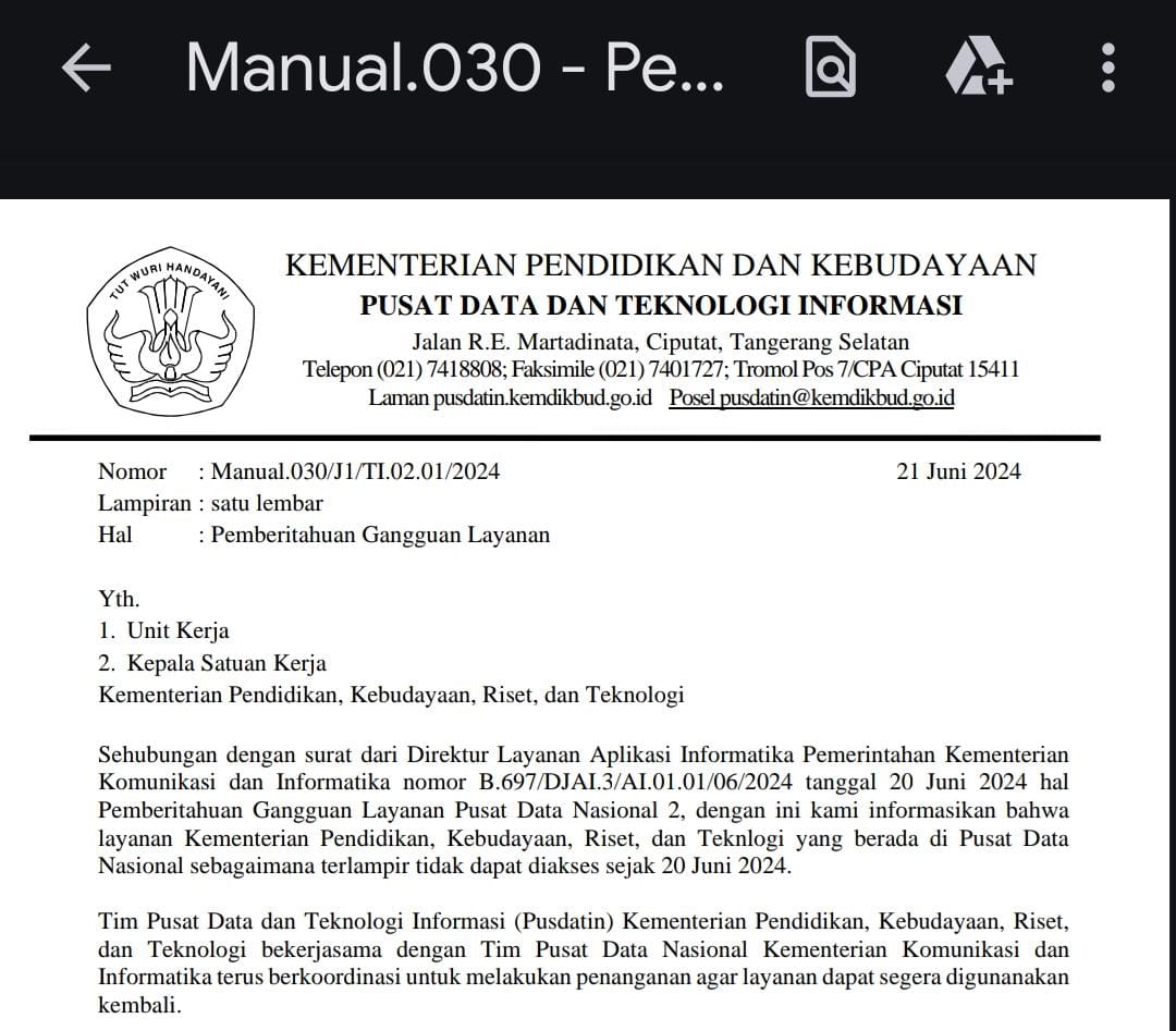 Surat Edaran Kemendikbudristek. Foto/tangkap layar