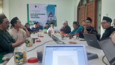 Acara Focus Group Discussion (FGD) antara Lakpesdam NU Kota Malang dan Universitas Brawijaya (UB) membahas penyusunan media pembelajaran fikih kebangsaan. Foto/dok Lakpesdam NU
